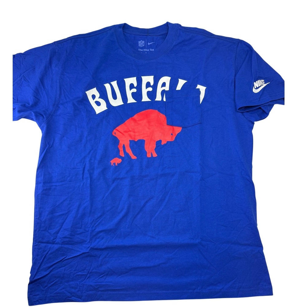 Nike Buffalo Bills NFL Pocket Tee Shirt Royal Blue Mens Size Medium NEW